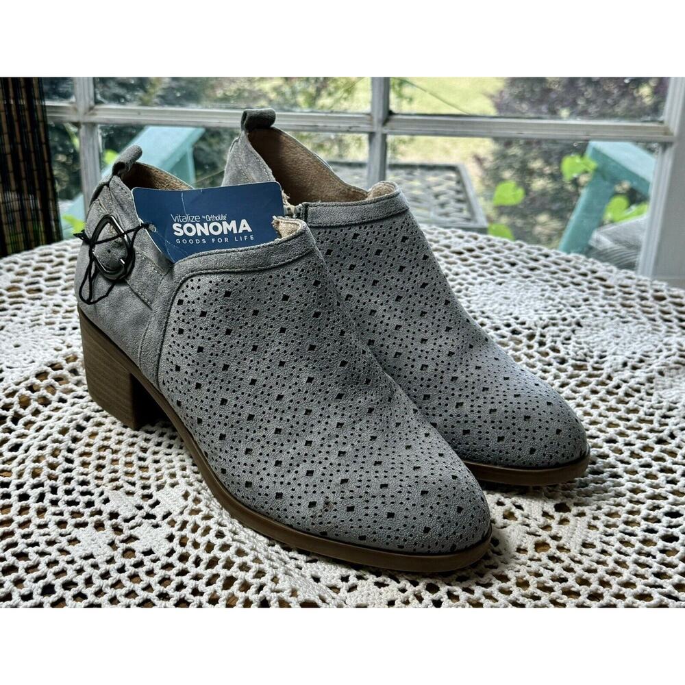 Kohl's Sonoma Stone Gray #73277 Women's Size 7.5M Zip Shoes New (w/out Box) 759